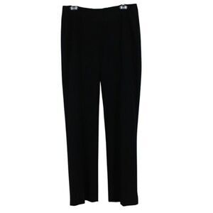 Ankle Trouser Pants Slits Back Zipper Vanishing Waist Black Women's Size 10